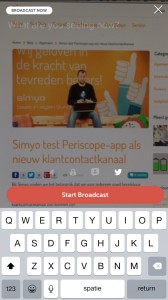 Simyo test de Periscope-app